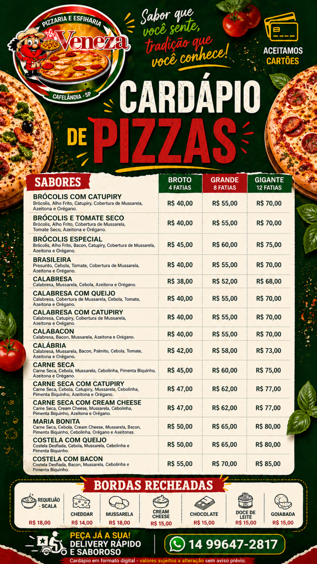 Pizzas salgadas