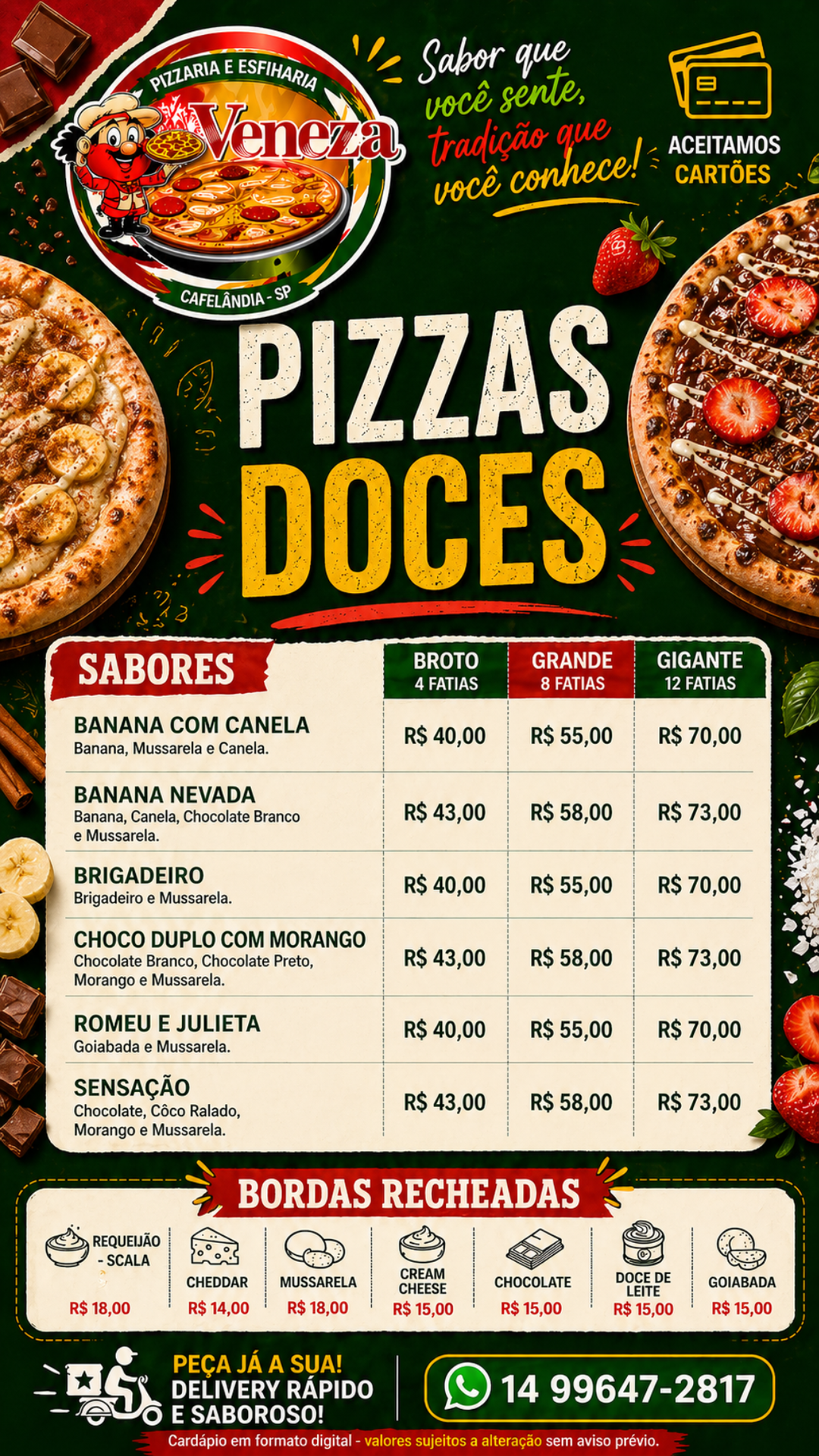 Pizzas doces